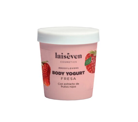 LAISEVEN BODY YOGURT STRAWBERRY drėkinamasis kūno kremas braškių kvapo, 300 ml
