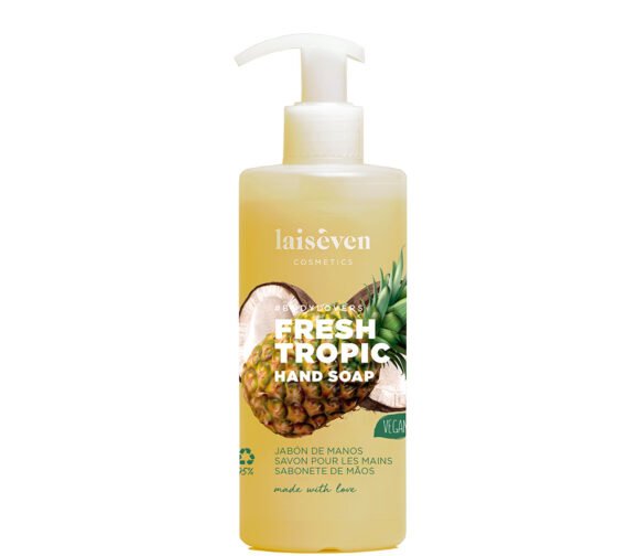 LAISEVEN HAND SOAP FRESH TROPIC & COCONUT skystas rankų muilas tropinių vaisų ir kokosų kvapo, 400 ml