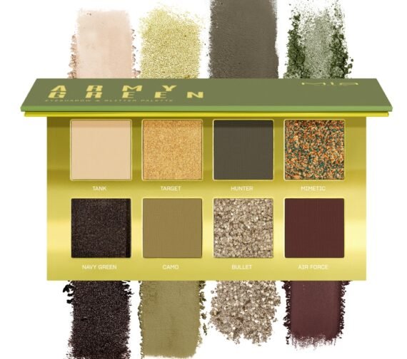 MIA MAKEUP EYE PALETTE 03 ARMY GREEN akių šešėlių paletė, 11,8 g
