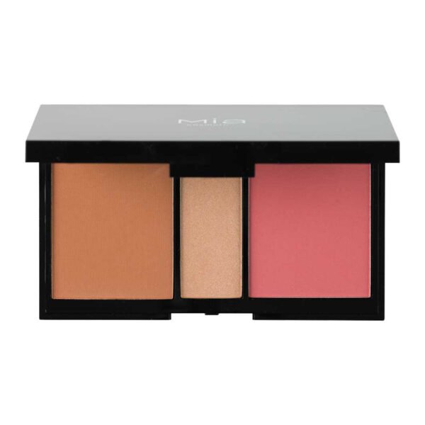 MIA MAKEUP GLAM FACE PALETTE INTENSE veido kontūravimo paletė, 2 x 8 g, 1 x 5 g