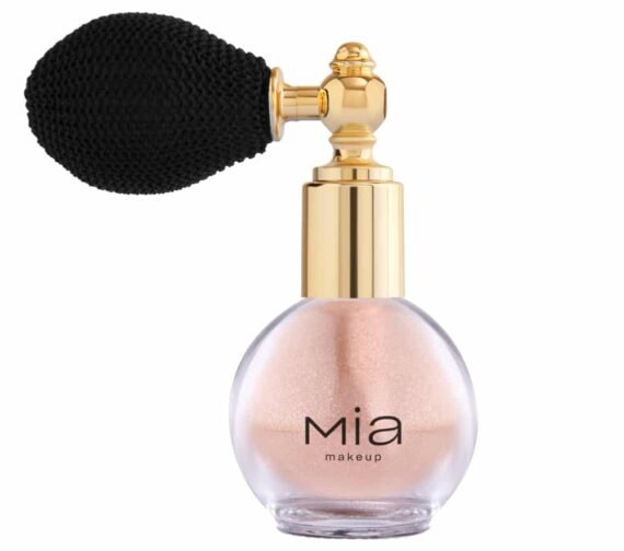 MIA MAKEUP SPARKLING POWDER PINK švytėjimą suteikianti purškiama pudra, 5 g