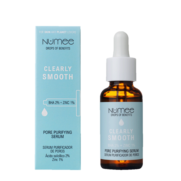 NUMEE DROPS OF BENEFITS CLEARLY SMOOTH poras valantis serumas su salicilo rūgštimi ir cinku, 30 ml 1