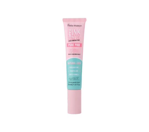 PETITE MAISON SPF30 PINK TONE UP odos spalvos netolygumus koreguojantis kremas su SPF30, 30 ml