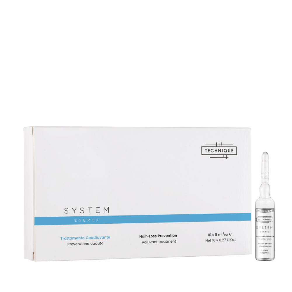 TECHNIQUE SYSTEM ENERGY HAIR FALL PREVENTION TREATMENT ampulės nuo plaukų slinkimo, 10×8 ml