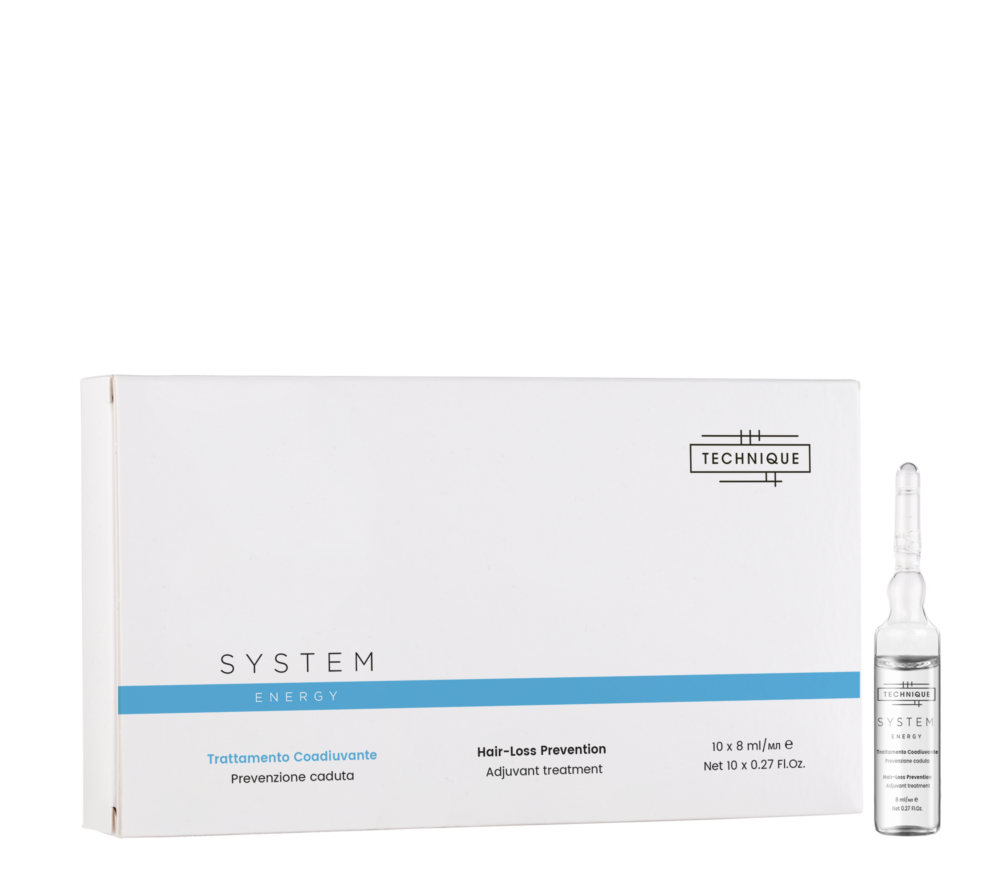 TECHNIQUE SYSTEM ENERGY HAIR FALL PREVENTION TREATMENT ampulės nuo plaukų slinkimo, 10×8 ml