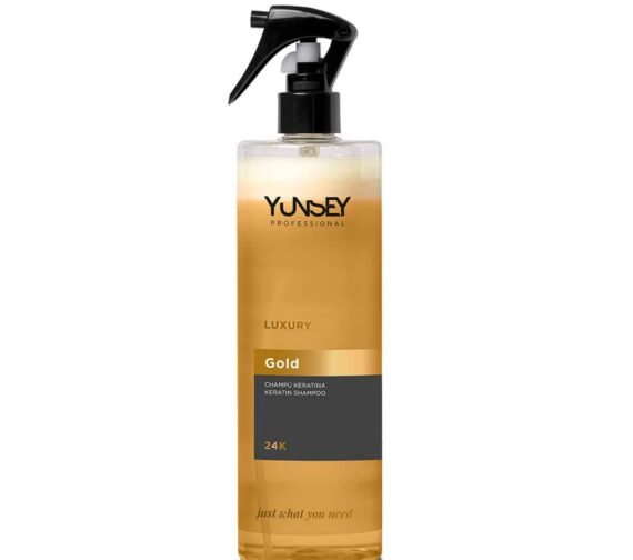 YUNSEY purškiamas dvifazis kondicionierius plaukams su 24k auksu ir keratinu, 500 ml