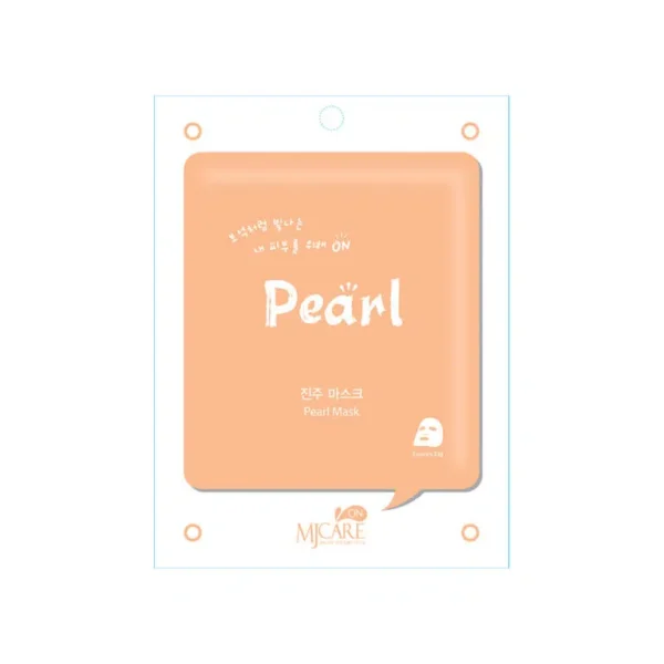 MJCARE ON PEARL MASK viesinanti lakštinė veido kaukė su perlų pudra, 22g