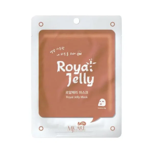 MJCARE ON ROYAL JELLY MASK maitinanti lakštinė veido kaukė su bičių pieneliu, 22g