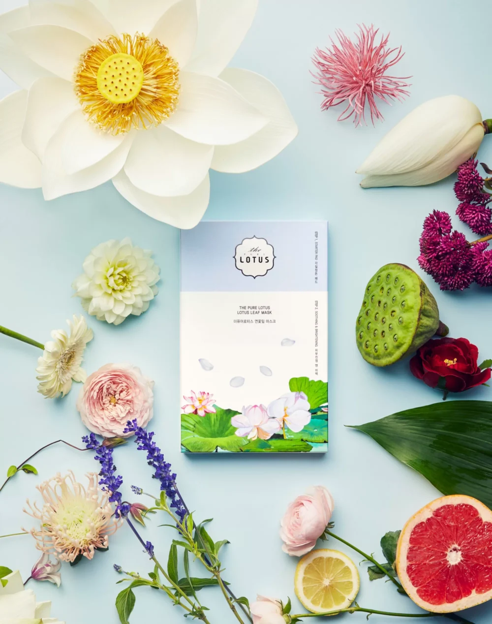 THE PURE LOTUS 2 žingsnių šviesinanti ir raminanti kaukė, 5 vnt.2