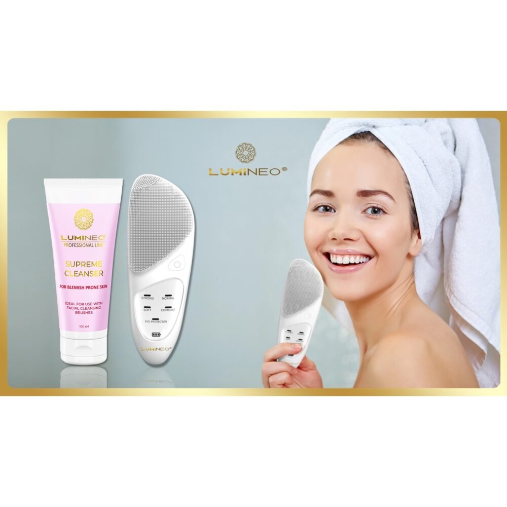 LUMINEO SONIC perlinis veido šepetėlis + gelis probleminiai odai1