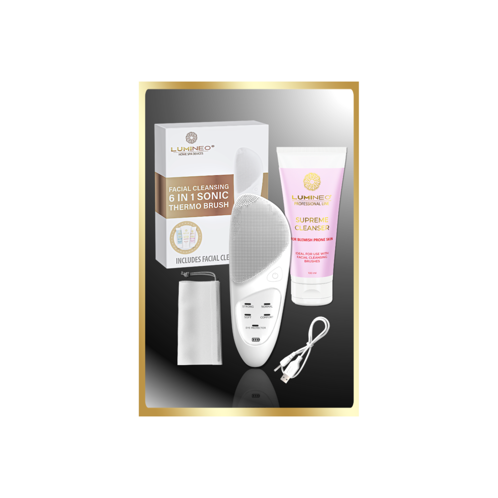 LUMINEO SONIC perlinis veido šepetėlis + gelis probleminiai odai15