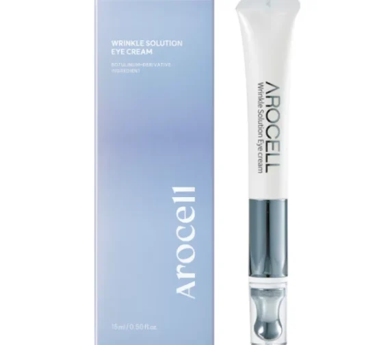 Arocell Wrinkle Solution Eye Cream – paakių priežiūros kremas su masažine galvute, 15ml
