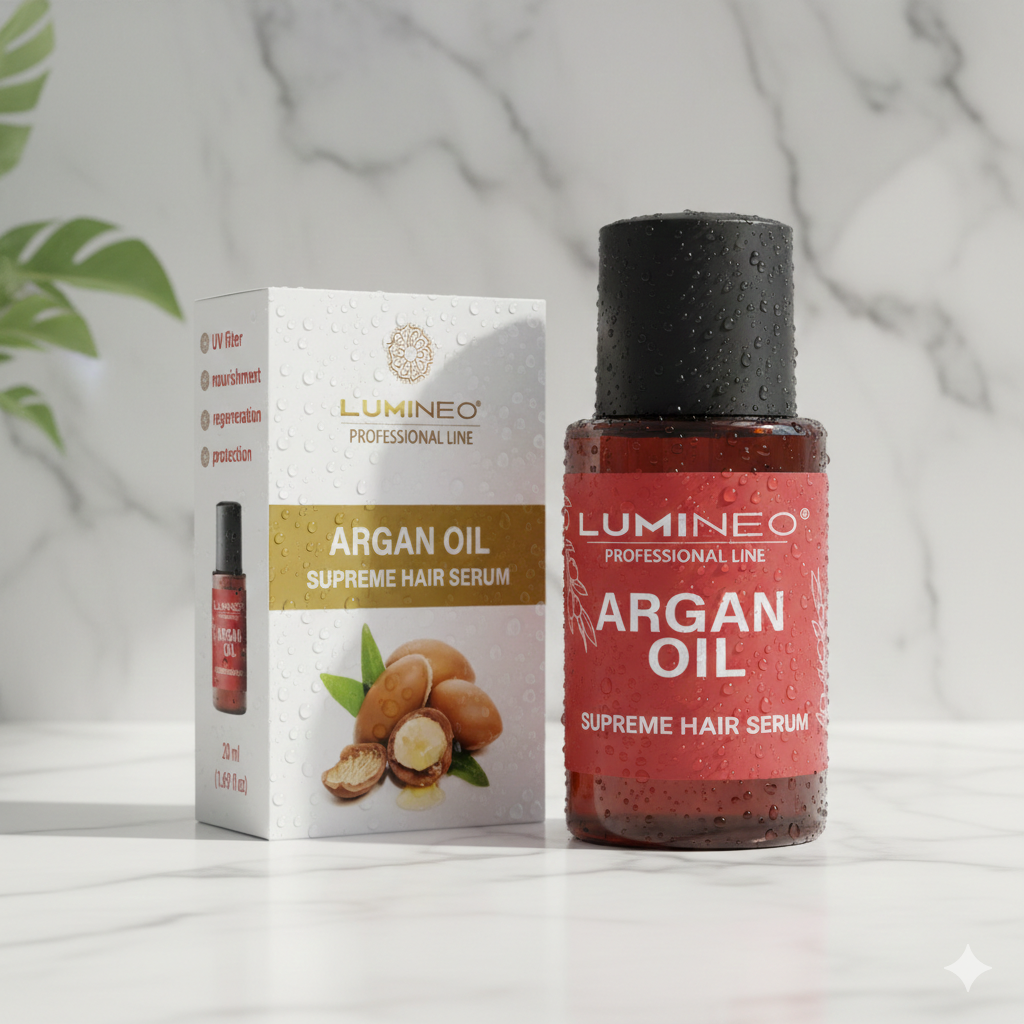 LUMINEO plaukų serumas su argano aliejumi, 20ml