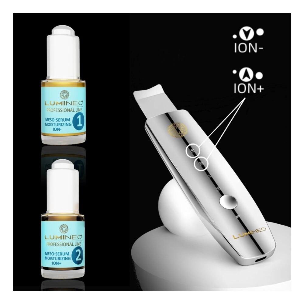 LUMINEO 5in1 kavitacijos pilingo rinkinys MEGA drėkinimui (tonikas, serumas, kremas)5