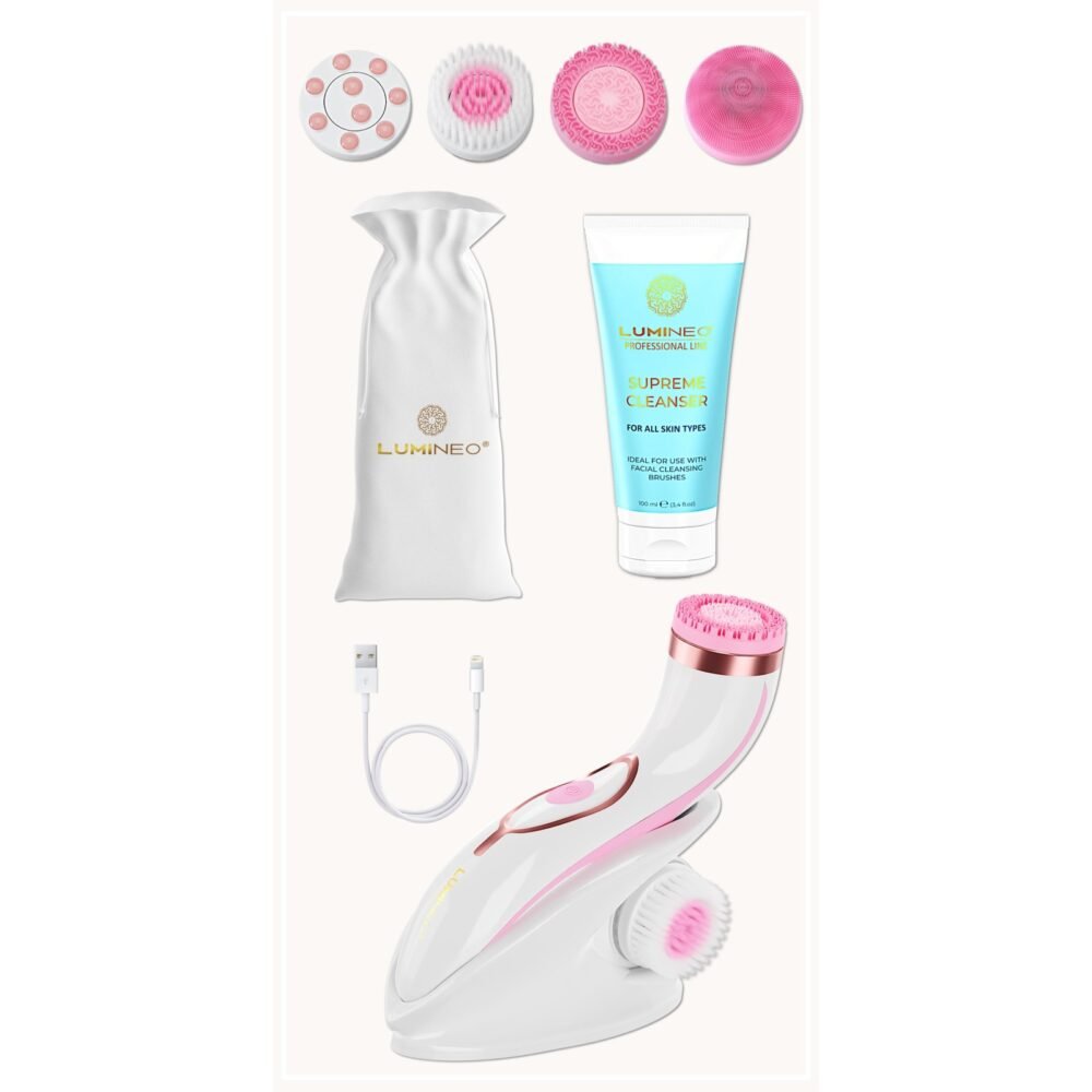 LUMINEO PRO veido šepetėlis rožinis6