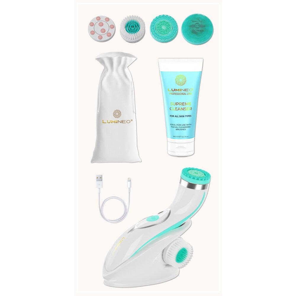 LUMINEO PRO veido valymo šepetėlis + gelis visų tipų odai16
