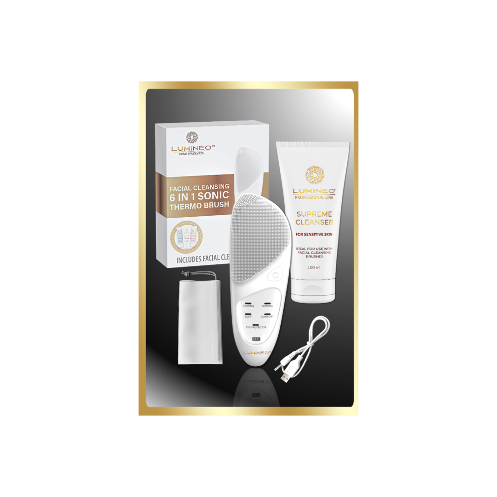 LUMINEO SONIC perlinis veido šepetėlis + gelis jautriai odai14