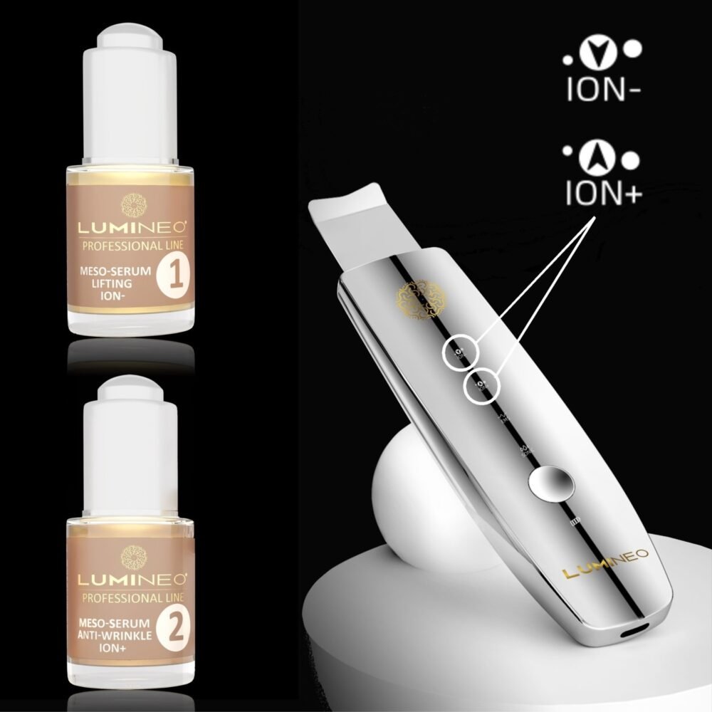 LUMINEO kavitacinis pilingas 5in1 – MEGA rinkinys (tonikas, 2 serumai, kremas)4