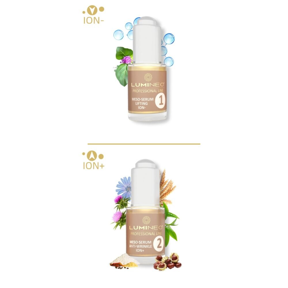 LUMINEO kavitacinis pilingas 5in1 – MEGA rinkinys (tonikas, 2 serumai, kremas)5