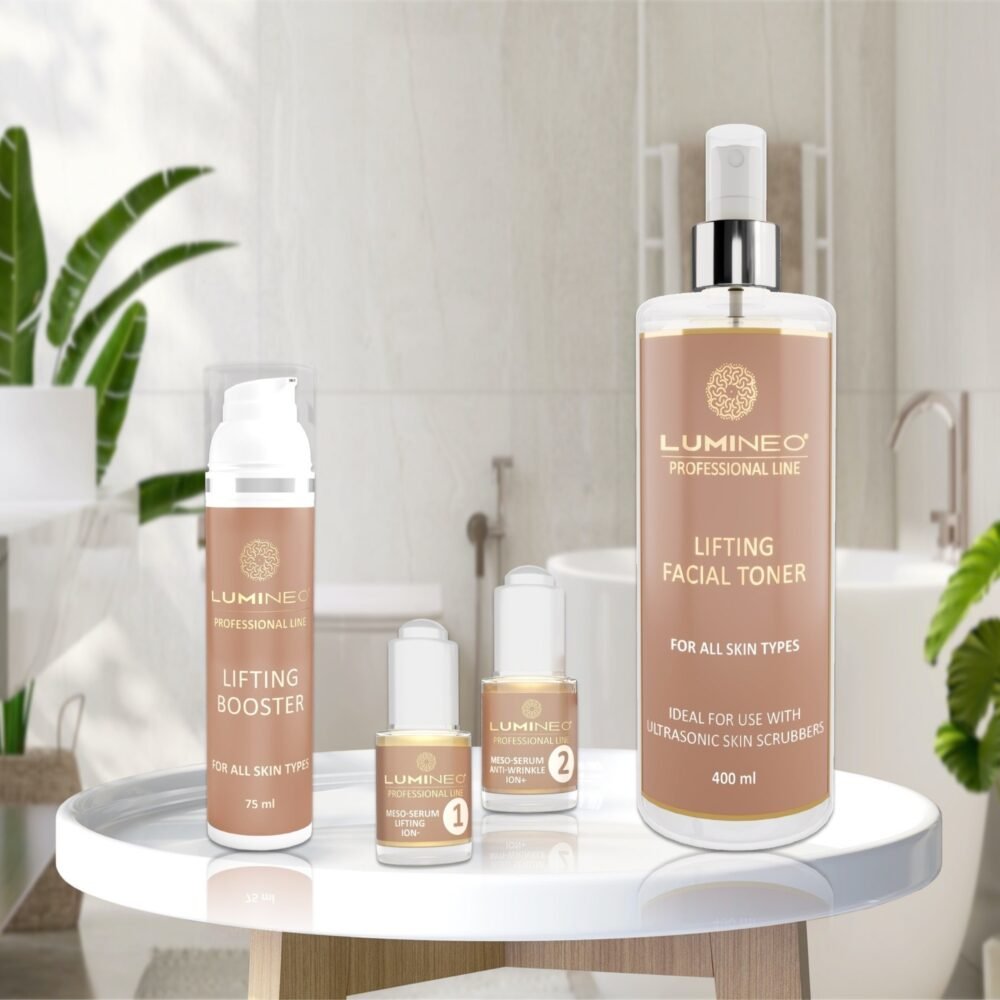 LUMINEO kavitacinis pilingas 5in1 – MEGA rinkinys (tonikas, 2 serumai, kremas)8