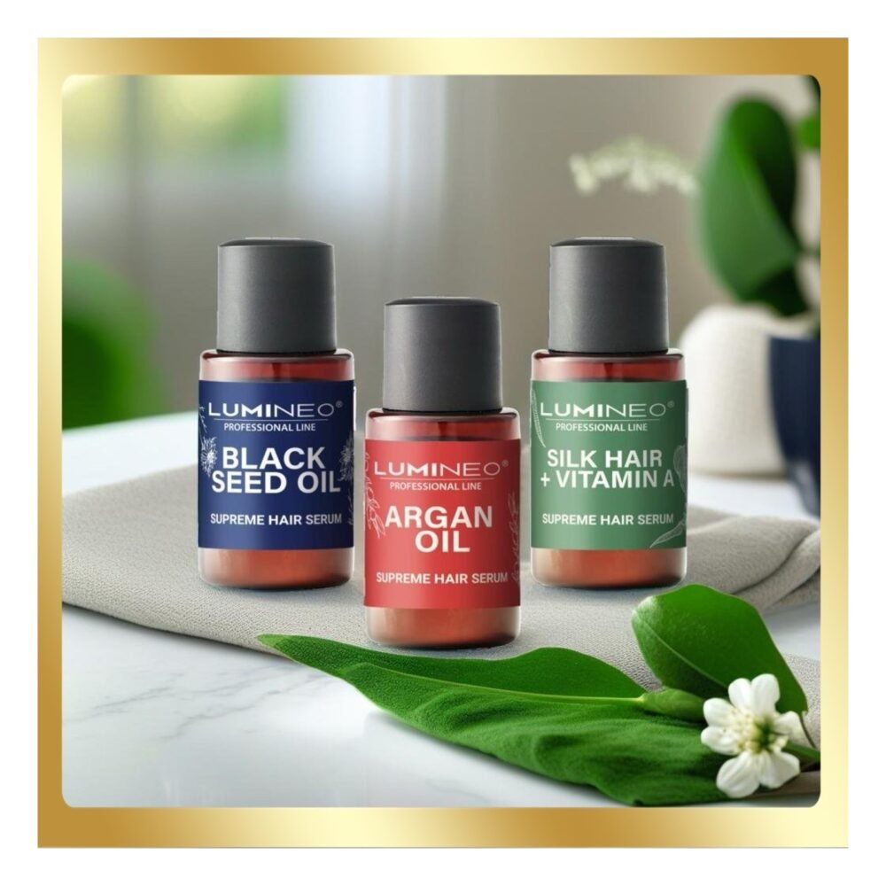 Lumineo SILKEN FLOW plaukų džiovintuvas su serumo rinkiniu4