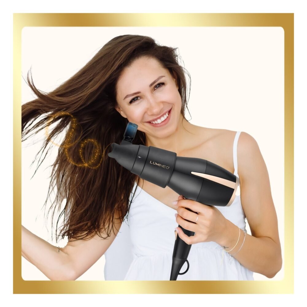 Lumineo SILKEN FLOW plaukų džiovintuvas su serumo rinkiniu9