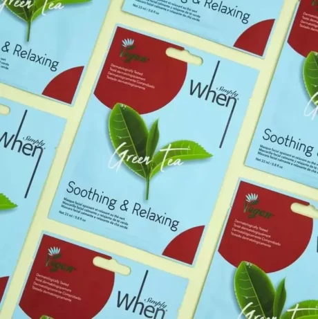 Simply When® Green Tea – raminančių ir drėkinančių veido kaukių rinkinys, 10 vnt.1