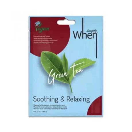 Simply When® Green Tea – raminančių ir drėkinančių veido kaukių rinkinys, 1vnt.1