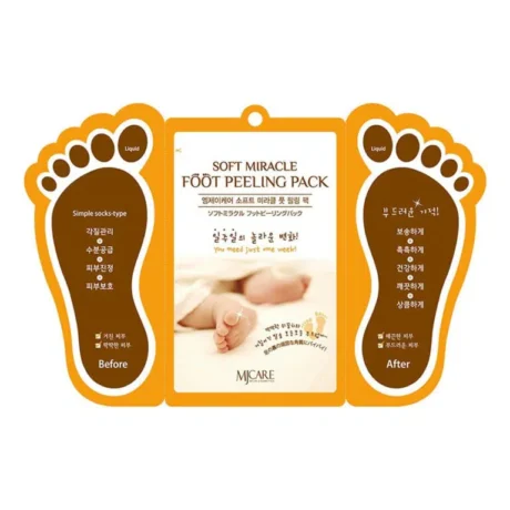 MJCARE nulupama šveičiamoji pėdų kaukė–kojinės minkštai ir glotniai odai SOFT FOOT PEELING PACK, 113 g