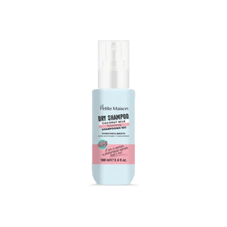 PETITE MAISON sausas šampūnas su kokosų pienu apimčiai ir gaivumui COCONUT MILK, 100 ml