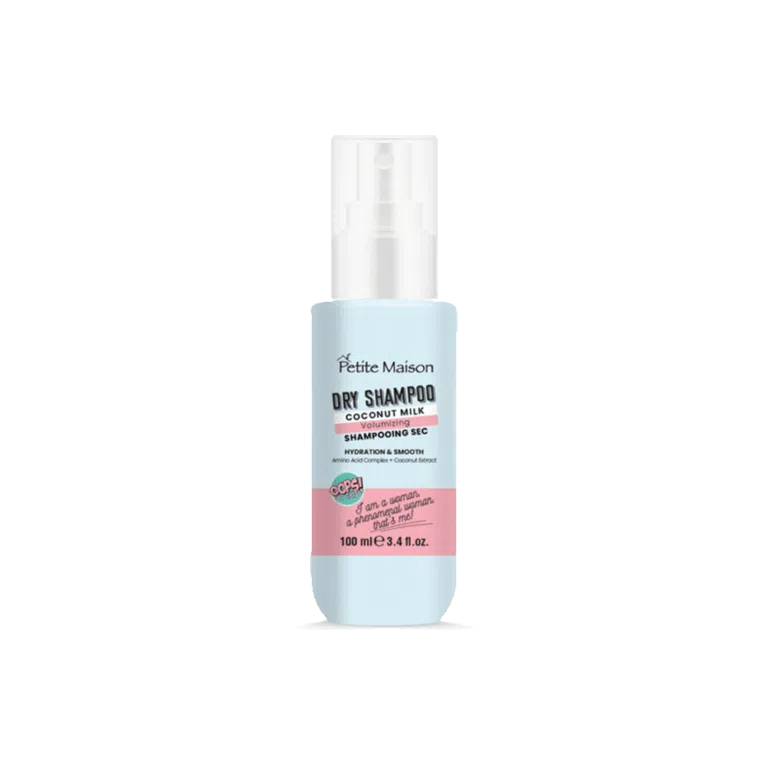 PETITE MAISON sausas šampūnas su kokosų pienu apimčiai ir gaivumui COCONUT MILK, 100 ml