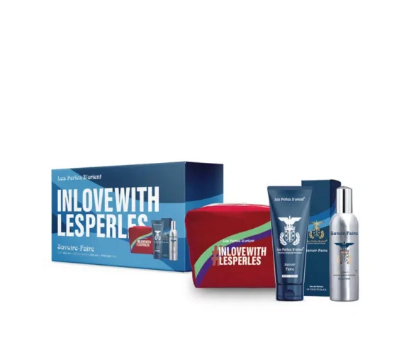 LES PERLES D’ORIENT kvepalų rinkinys vyrams SAVOIR-FAIRE EDP 150 ml + dušo gelis 100 ml + kosmetinė