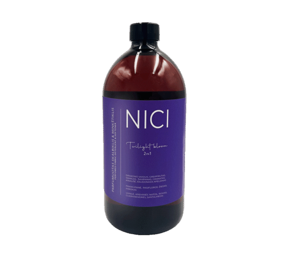 NICI 2in1 - parfumuotas skalbiklis ir minkštiklis TWILIGHT BLOOM, 1000 ml