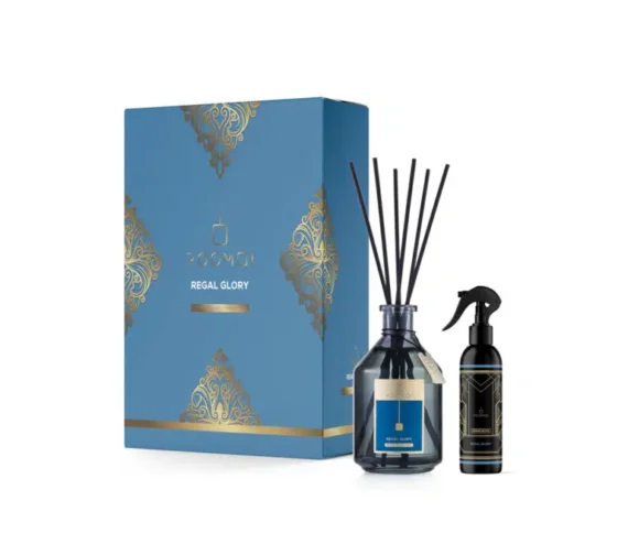 ROOMOI REGAL GLORY namų kvapų difuzoriaus ir purškiamo kvapo rinkinys, 500ml + 200ml