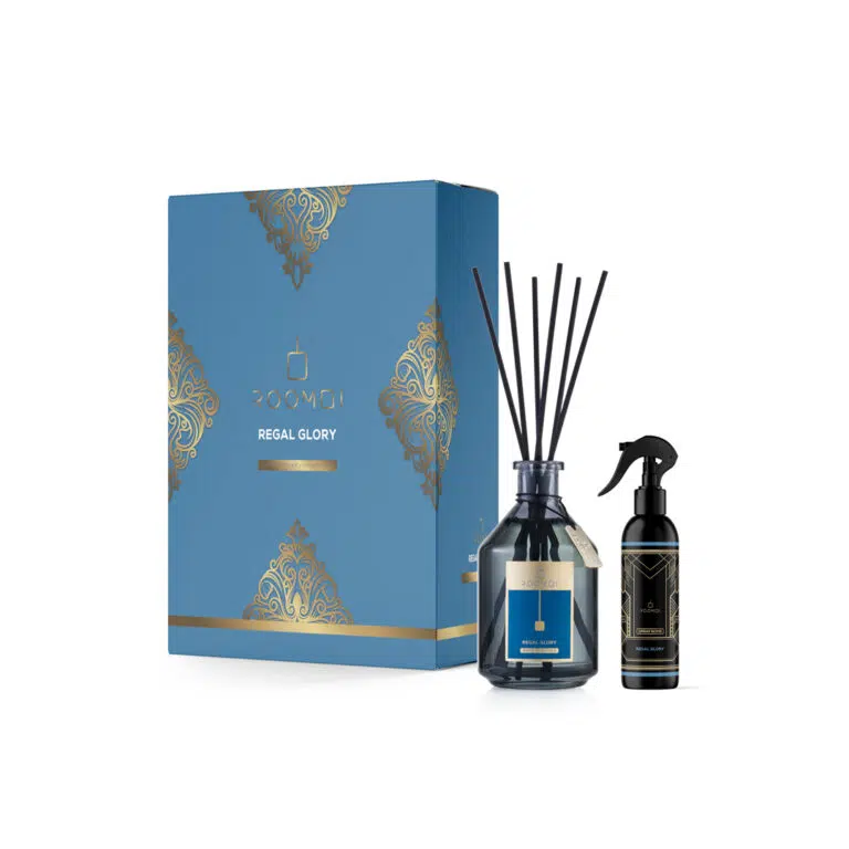ROOMOI REGAL GLORY namų kvapų difuzoriaus ir purškiamo kvapo rinkinys, 500ml + 200ml