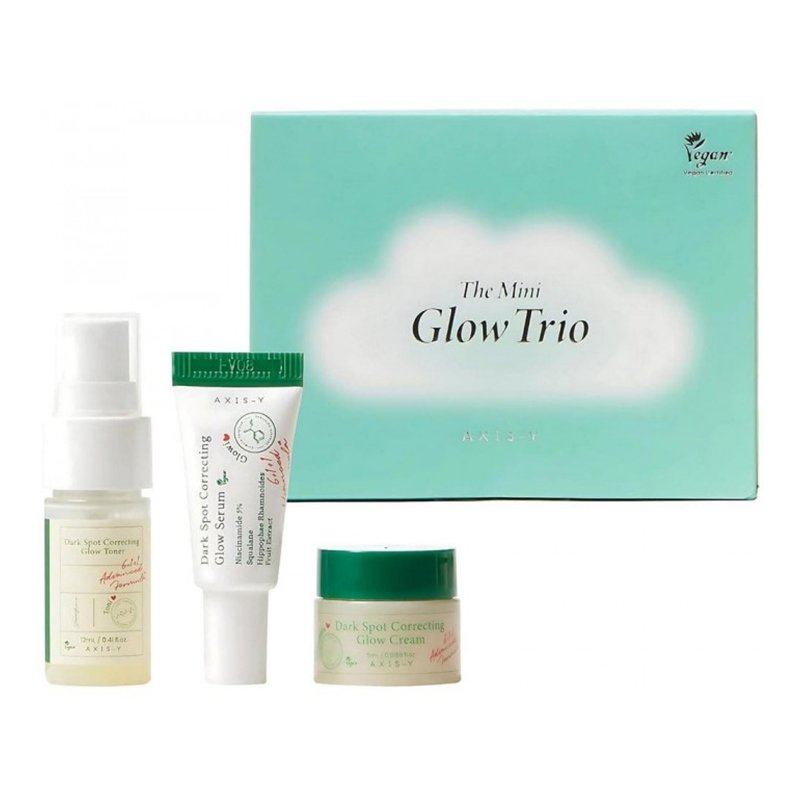 AXIS-Y Mini Glow Trio rinkinys: toneris-mist + serumas + kremas, 12 ml + 5 ml + 5 ml - Image 2
