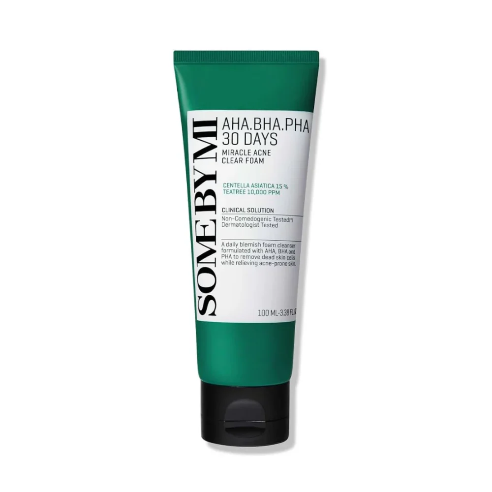 SOME BY MI AHA.BHA.PHA 30 Days Miracle Acne Clear Foam putojantis veido prausiklis probleminei odai, 100 ml