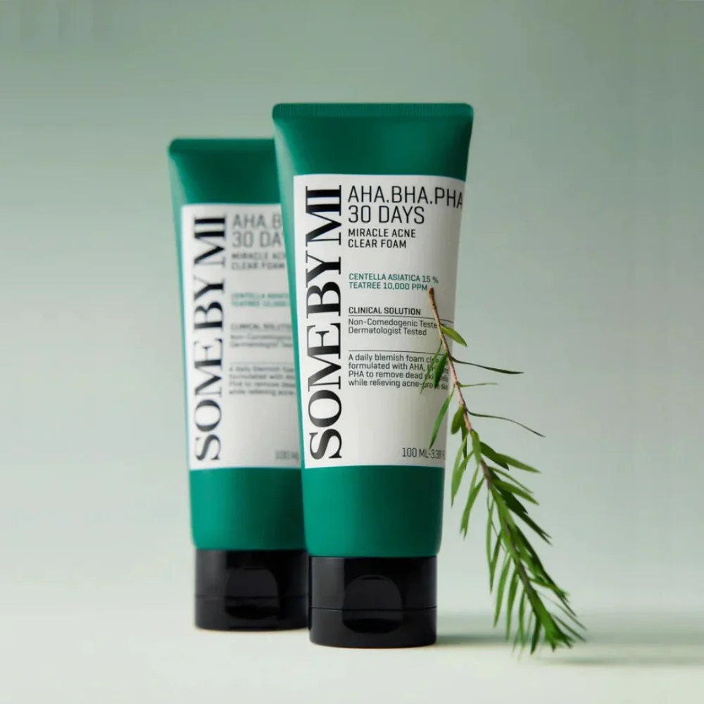 SOME BY MI AHA.BHA.PHA 30 Days Miracle Acne Clear Foam putojantis veido prausiklis probleminei odai, 100 ml1