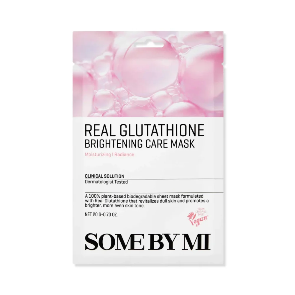 SOME BY MI Real Glutathione Brightening Care Mask skaistinanti lakštinė veido kaukė, 1 vnt.