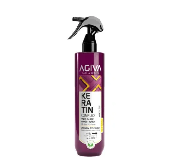 AGIVA KERATIN COMPLEX dvifazis plaukus atstatomasis purškiamas kondicionierius, 400ml