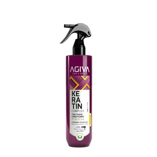 AGIVA KERATIN COMPLEX dvifazis plaukus atstatomasis purškiamas kondicionierius, 400ml