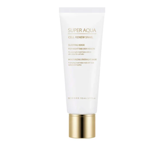 MISSHA Super Aqua Cell Renew Snail – regeneruojanti naktinė kaukė