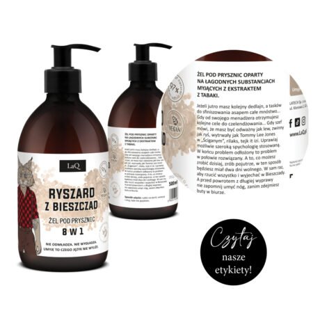 LaQ Dušo gelis 8in1 RYSZARD Z BIESZCZAD – Kalnų vyras, miesto silpnybė, 500ml1
