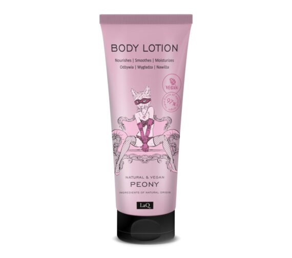 LaQ Kūno losjonas PEONY – Minkšta oda, stiprus įspūdis, 200ml