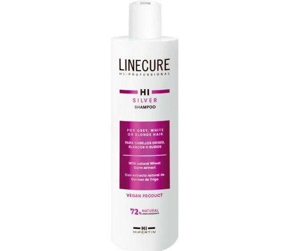 LINECURE HI Silver šampūnas žiliems, baltiems ir šviesintiems plaukams, 300 ml