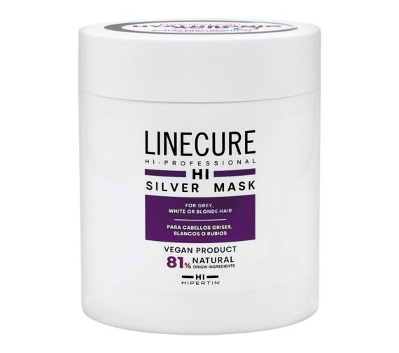 LINECURE Silver Mask geltonus atspalvius šalinanti plaukų kaukė, 500 ml