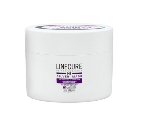 LINECURE Silver Mask geltonus atspalvius šalinanti plaukų kaukė, 250 ml