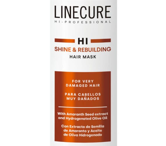 LINECURE Shine & Rebuilding Mask spindesio suteikianti plaukų kaukė, 300 ml