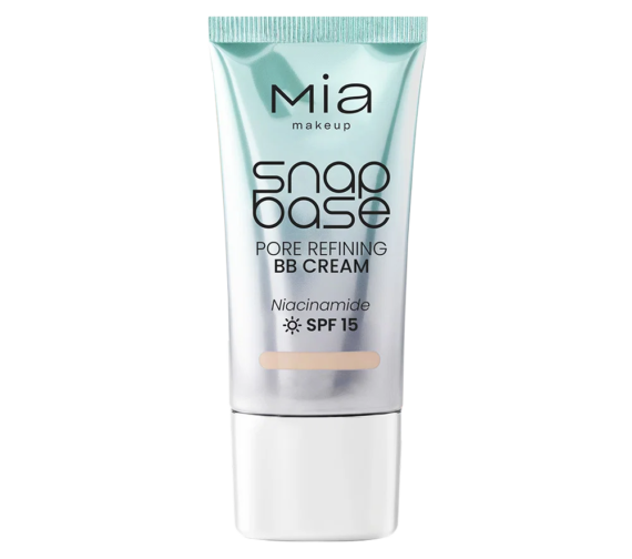 MIA MAKEUP SNAP BASE SPF 15 poras maskuojantis BB kremas, 25 ml