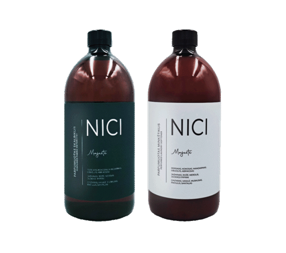 NICI parfumuoto skalbiklio ir minkštiklio rinkinys MAJESTÉ, 1000 ml + 1000 ml